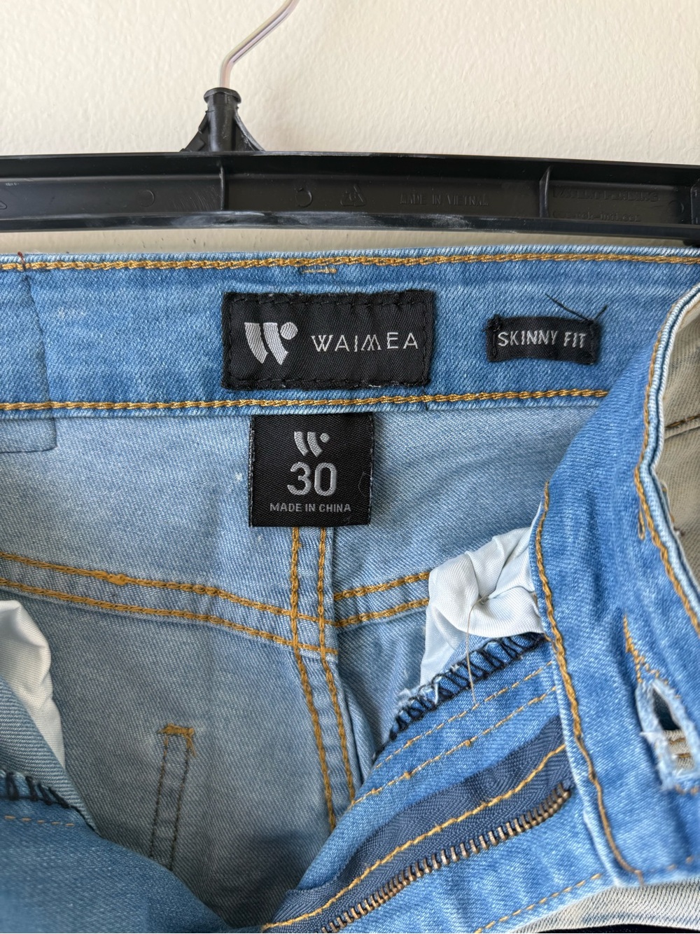 Waimea Light Blue Distressed Skinny Jeans - Men's Slim Fit (never worn) - Picture 3 of 5